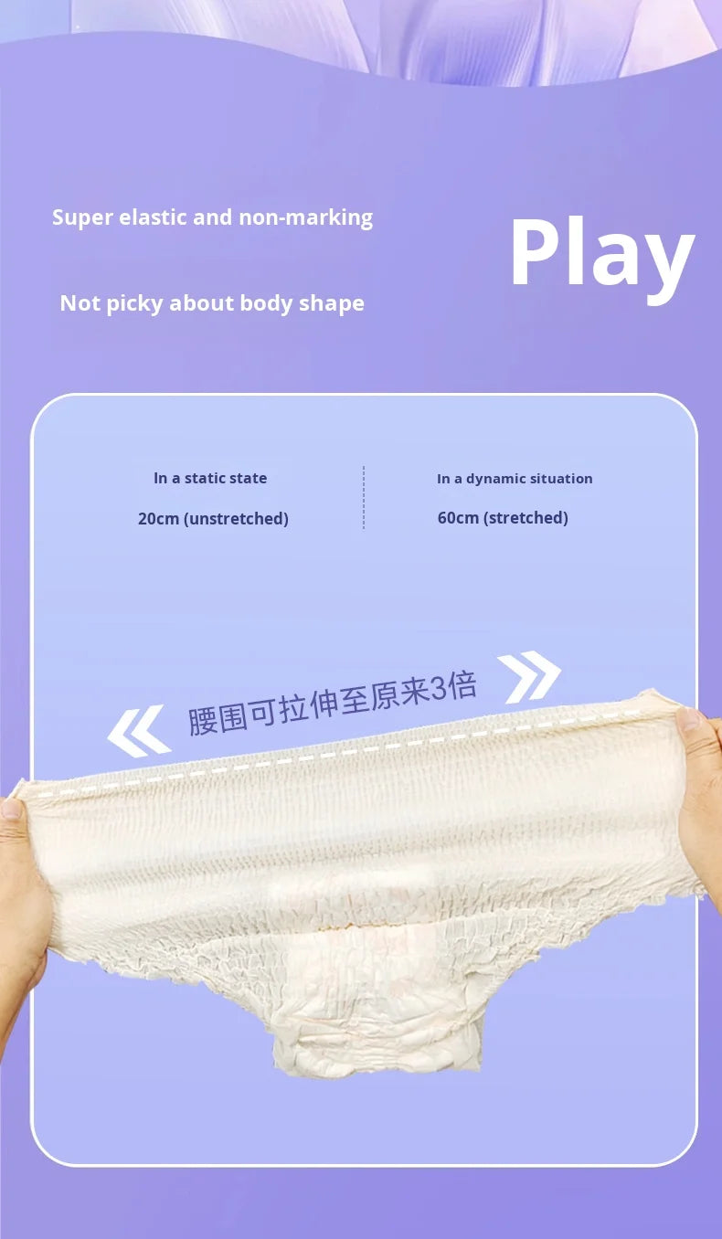 Stick-on Period Pants Magic Tape Adhesive Type Daily Sanitary Pants Disposable Menstrual Sleep Pants