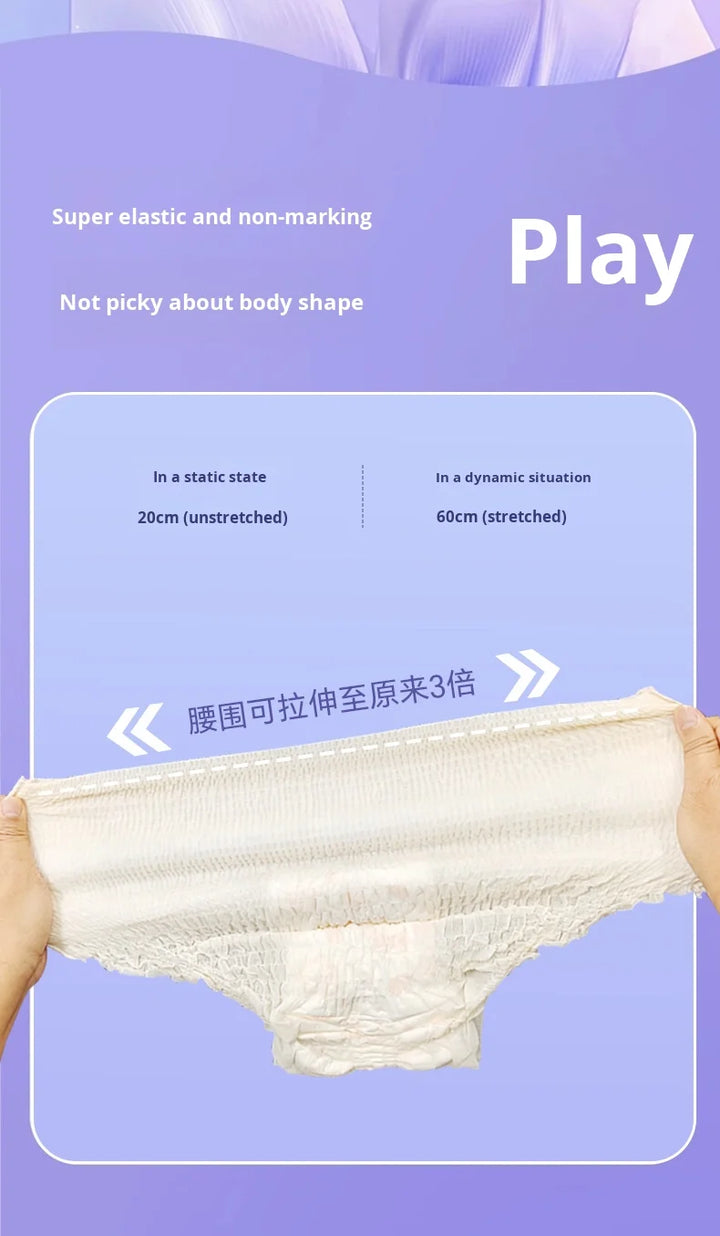 Stick-on Period Pants Magic Tape Adhesive Type Daily Sanitary Pants Disposable Menstrual Sleep Pants