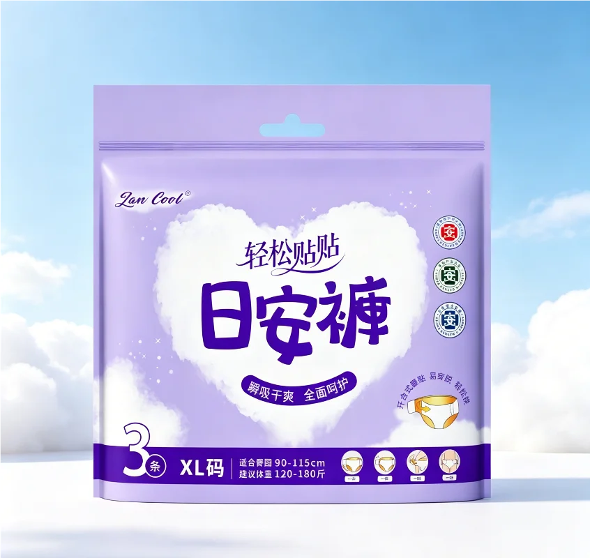 Stick-on Period Pants Magic Tape Adhesive Type Daily Sanitary Pants Disposable Menstrual Sleep Pants