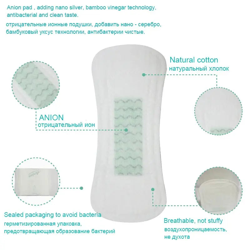 10 Pack Love Moon Anion Sanitary Pads 100% Cotton Anion Pads Winalite Anion Love Moon Strip Panty Liner Feminine Hygiene Product