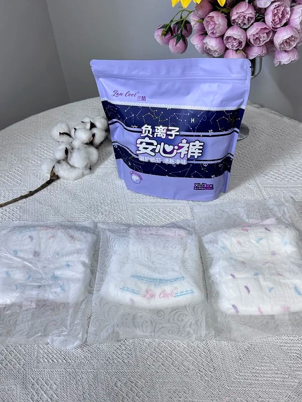 Hot Sale Disposable Women's Menstrual Underwear Sanitary Pants with Anionic Reassurance Pants