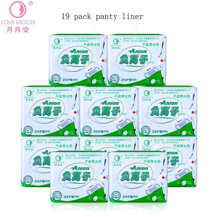 10 Pack Love Moon Anion Sanitary Pads 100% Cotton Anion Pads Winalite Anion Love Moon Strip Panty Liner Feminine Hygiene Product