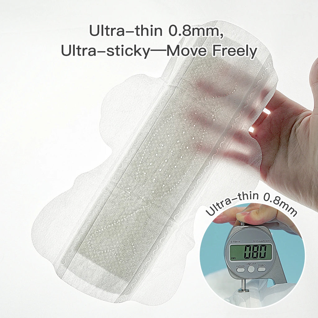 283mm Ultra-Thin Sanitary Napkins for Period, Maximum Absorbency Leak-Proof Sanitary Pads for Night with Wings 40Pcs