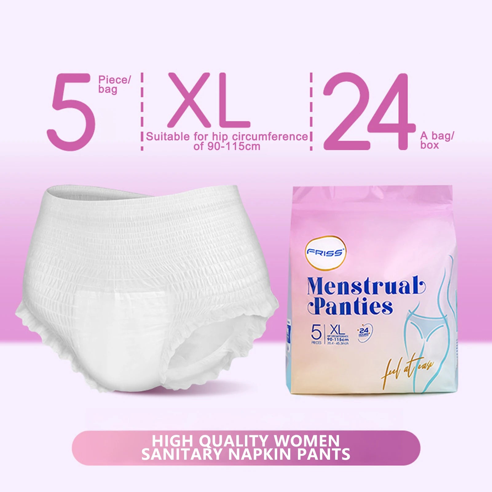 Woman Disposable Period Underwear Ultimate Max Absorbency Diapers Ideal For Overnight Use MIAO-US