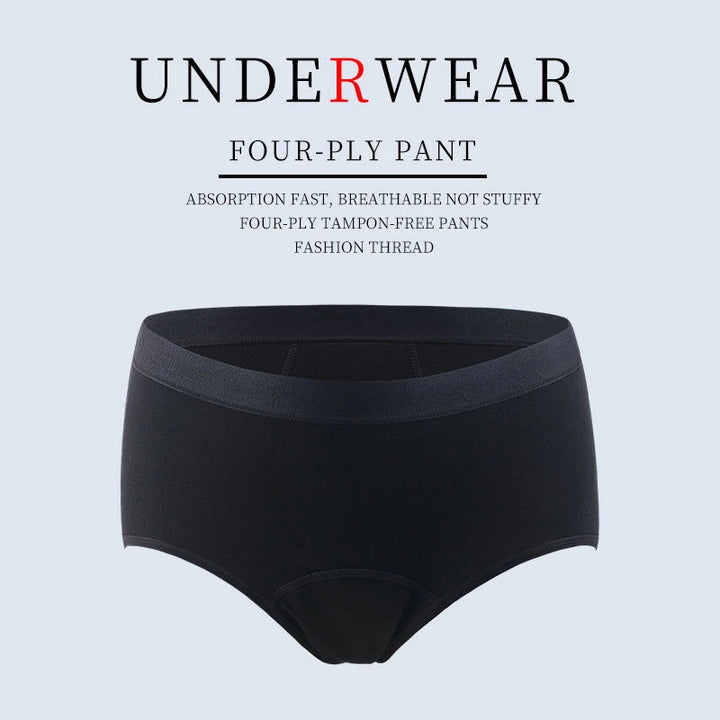 3Pcs Heavy Flow Menstrual Panties 4-Layer Women Period Physiological Underwear EU Size Absorbency Leak Proof Incontinence Brie