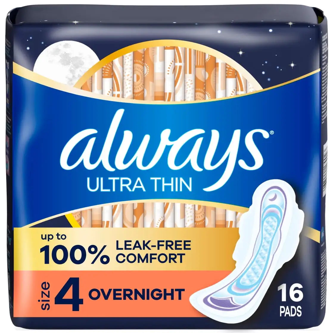 Household Favorite! | Large capacity | Ultra Thin Overnight Pads with Wings for Heavy Flow Long Lasting Protection  Sanitary Napkins