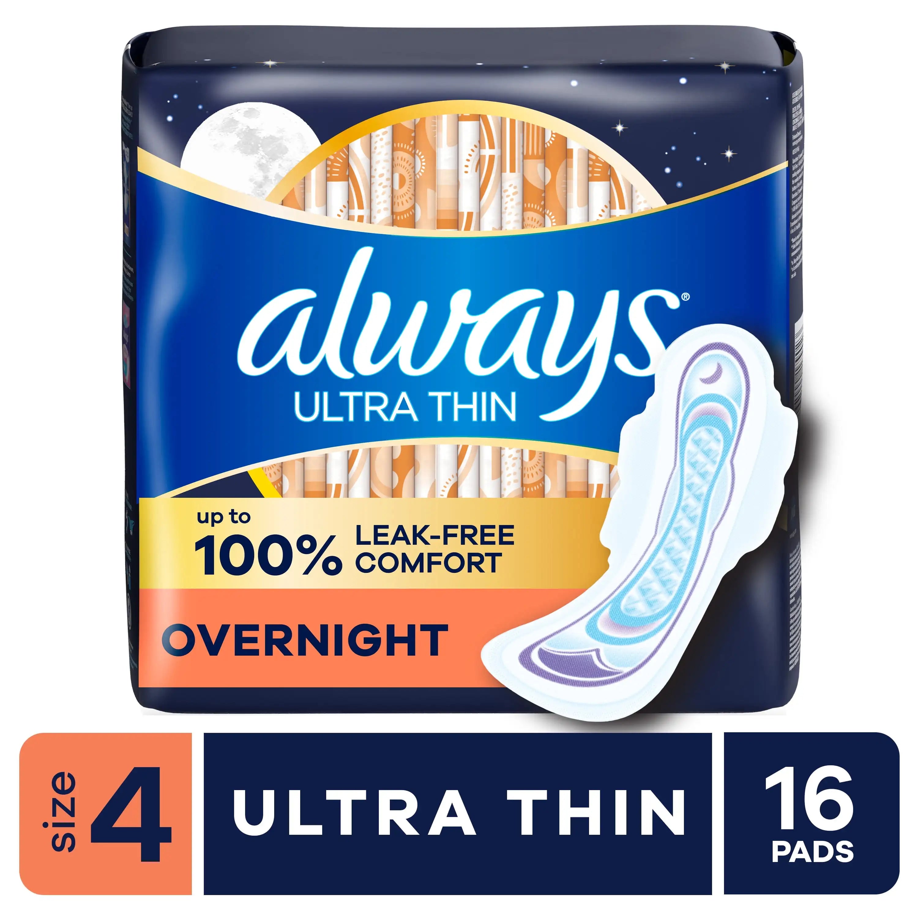 Household Favorite! | Large capacity | Ultra Thin Overnight Pads with Wings for Heavy Flow Long Lasting Protection  Sanitary Napkins