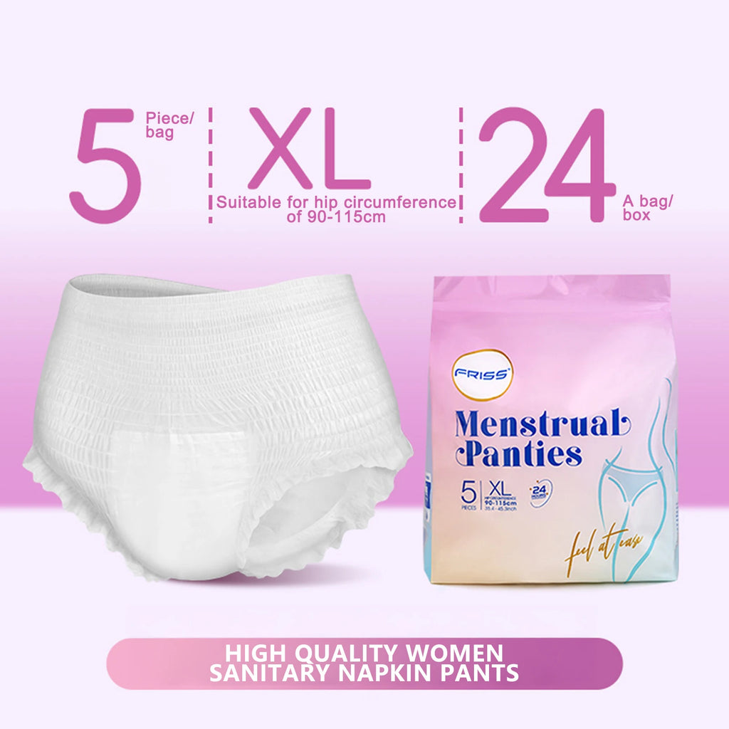 Disposable Period Underwear – 5 Pack | Heavy Flow, Overnight Protection