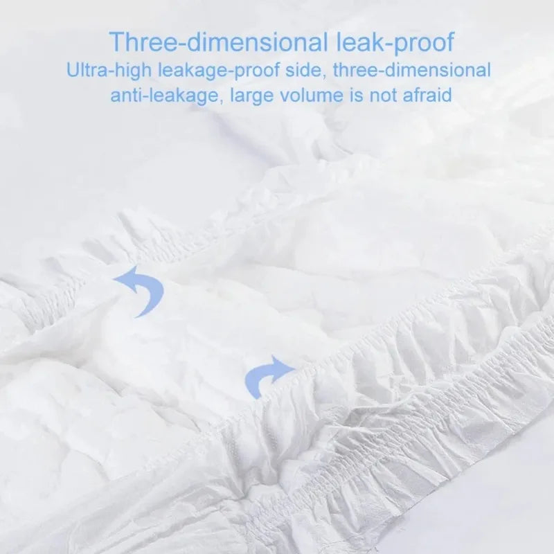 Disposable Adults Diaper Elderly Anti Side Leakage Puerpera Incontinence Urinal Diaper Physiological Pants Safety Trousers 10pcs