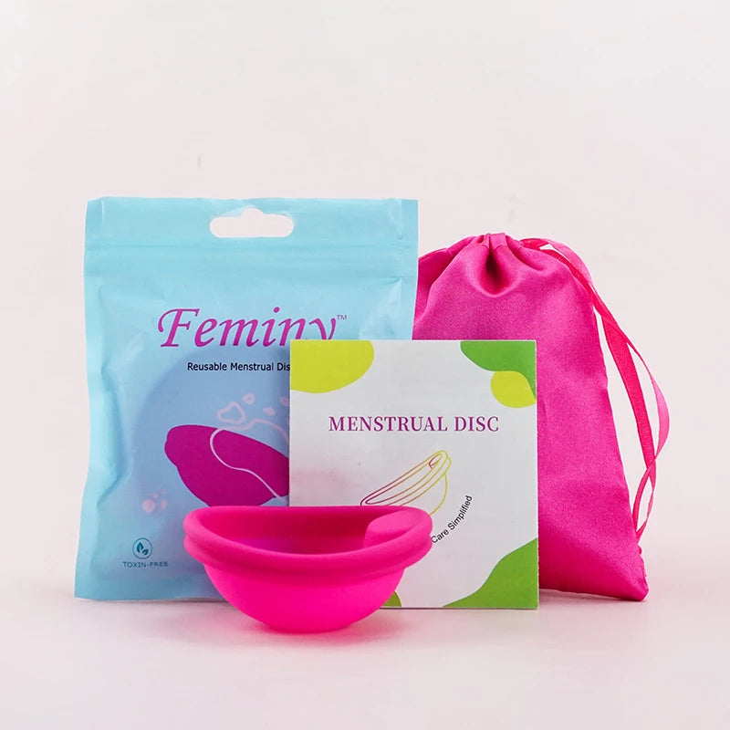 100% Medical Silicone Menstrual Disc Menstrual Cup Period Menstrual Collector Menstruation Disc Women Health Care Hygiene