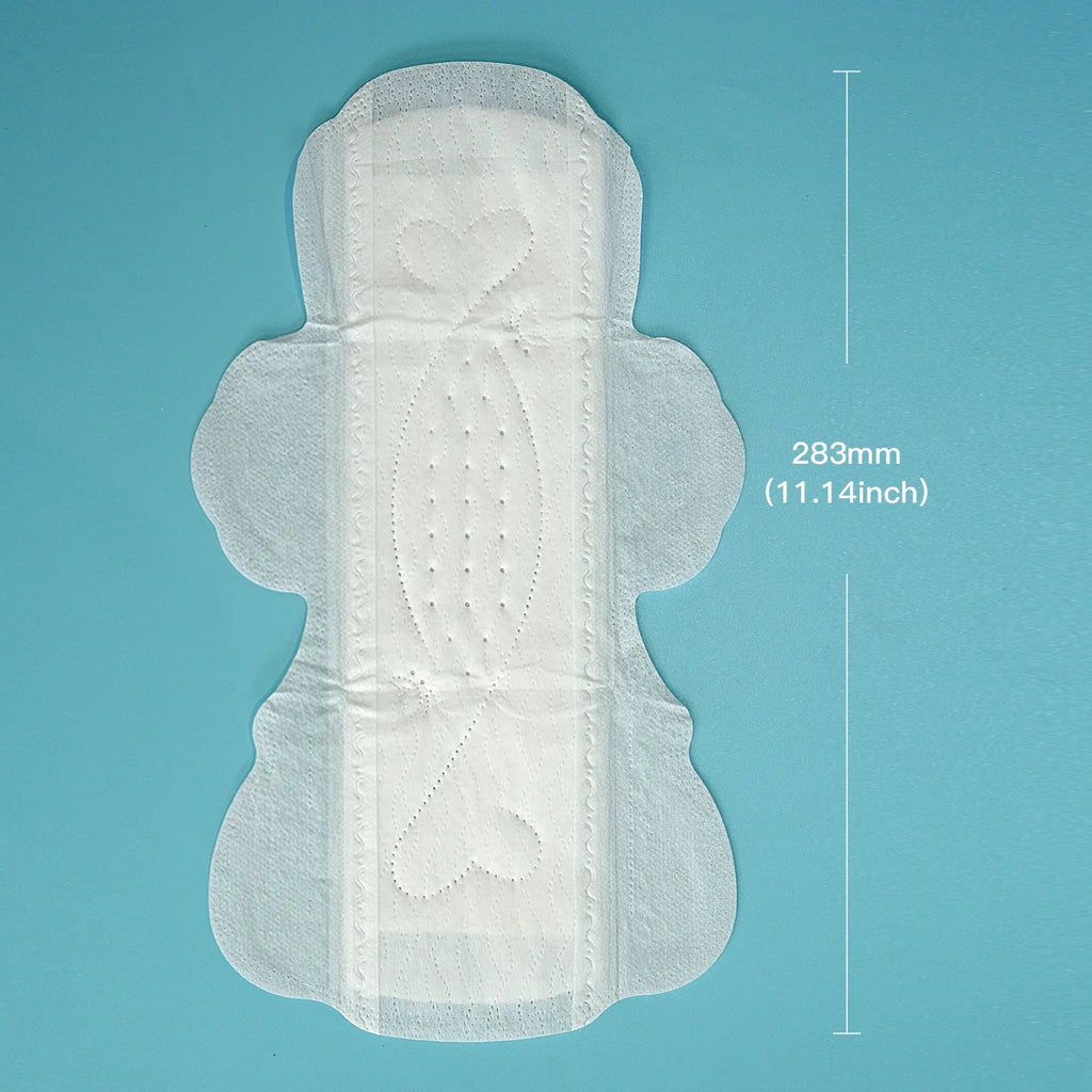 283mm Ultra-Thin Sanitary Napkins for Period, Maximum Absorbency Leak-Proof Sanitary Pads for Night with Wings 40Pcs