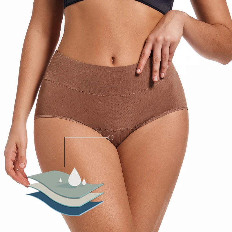 3 Layers Menstrual Panties Absorption Maternity Physiological Incontinence Breathable Briefs Waterproof Period Women Underwear