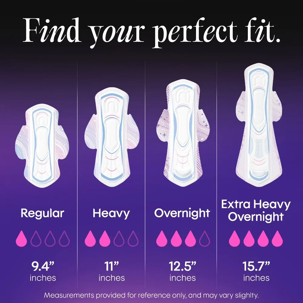 Ultra Thin Pads with Wings for Women Regular Absorbency Sanitary Napkins Incontinence Bladder Leakage Protection 50 Count