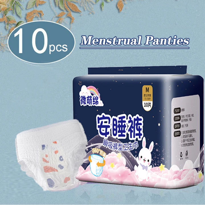 Disposable Overnight Period Pants – 10 Pack | Ultra-Thin, Postpartum Care