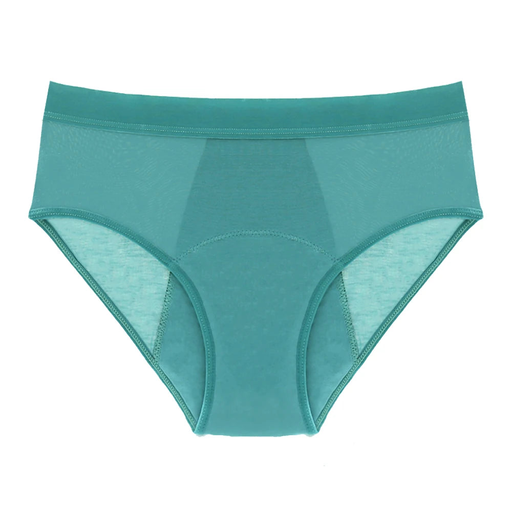 Breathable Menstrual Panties 4-Layer Leak Proof Bamboo Fiber Underpants Heavy Flow Woman Underwear Fast Absorption Period Briefs