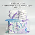 283mm Ultra-Thin Sanitary Napkins for Period, Maximum Absorbency Leak-Proof Sanitary Pads for Night with Wings 40Pcs