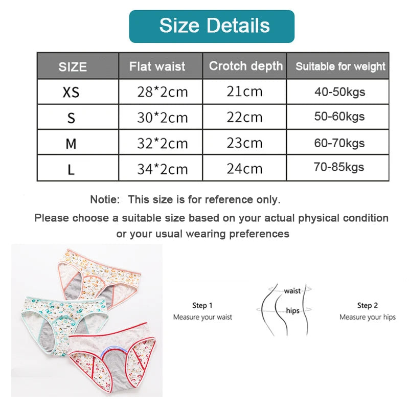 3pcs/Set Leak Proof Menstrual Panties Girls Period Underwear Sexy Pants Physiological Underwear New Product Waterproof Briefs