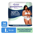 Postpartum Adult Diapers for Women Extra Heavy Absorbency Maximum Protection Overnight Incontinence Underwear Large Size 14 Count Disposable Postpartum Underwear for New Moms After Birth Delivery Post Surgery Bladder
