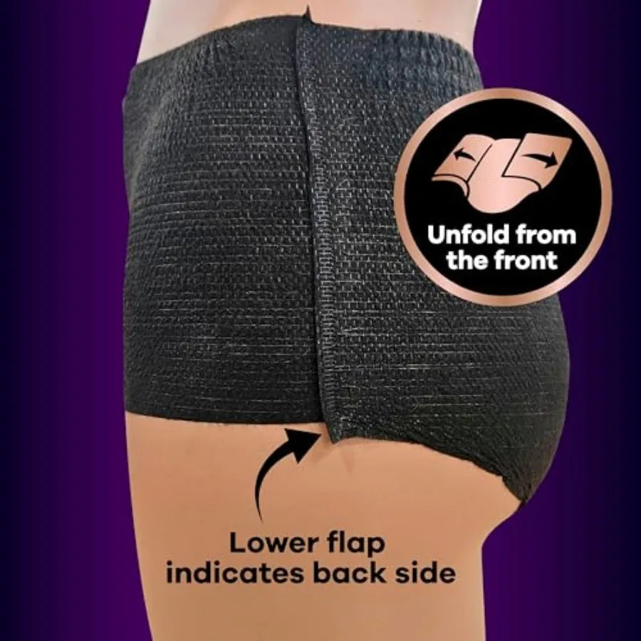 Always Discreet Boutue Incontinence and tpartum Underwear  Women, Maximum Protection, Lar, Black, 0 Count