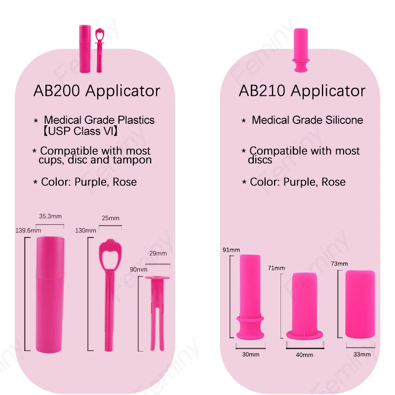 Feminy Menstrual Disc With Applicator Sterilizer Cup Medical Silicone Disco Coletor Menstrual Bowls Mini Period Cup Box