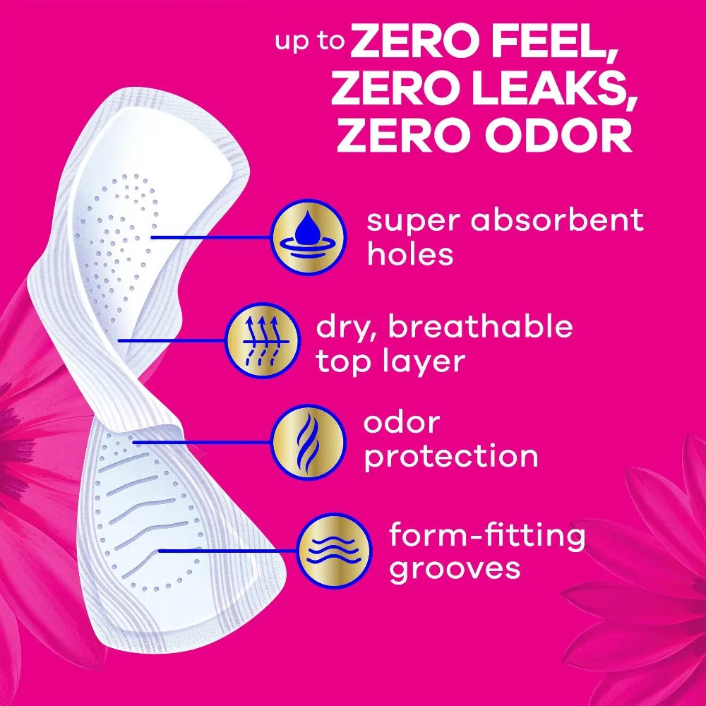 Radiant with FlexFoam Pads Regular Size 1 Feminine Menstrual Period Pads with Wings 15 Count Ultra Thin Sanitary Napkins for Women