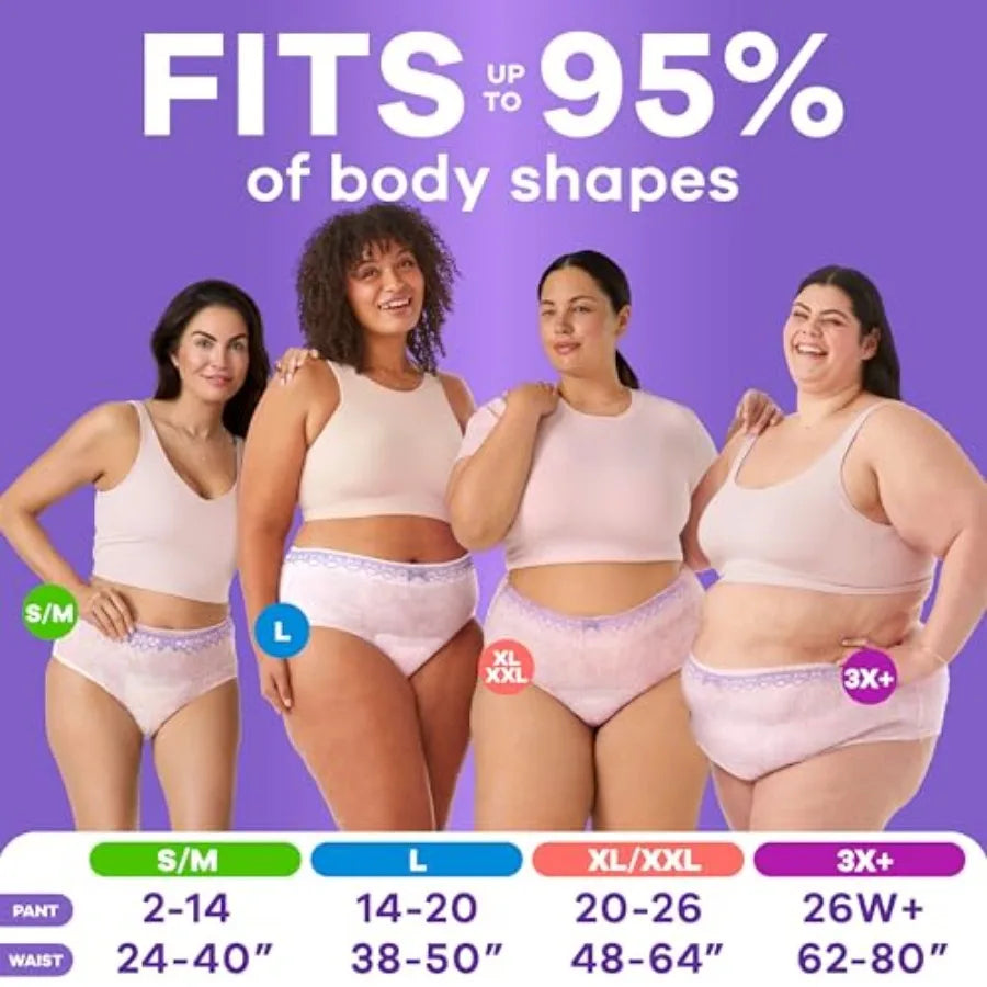 Always Discreet Adult Diapers for Women, Incontinence Underwear, Postpartum Essentials, Disposable Briefs, Max Absorbency, Blad