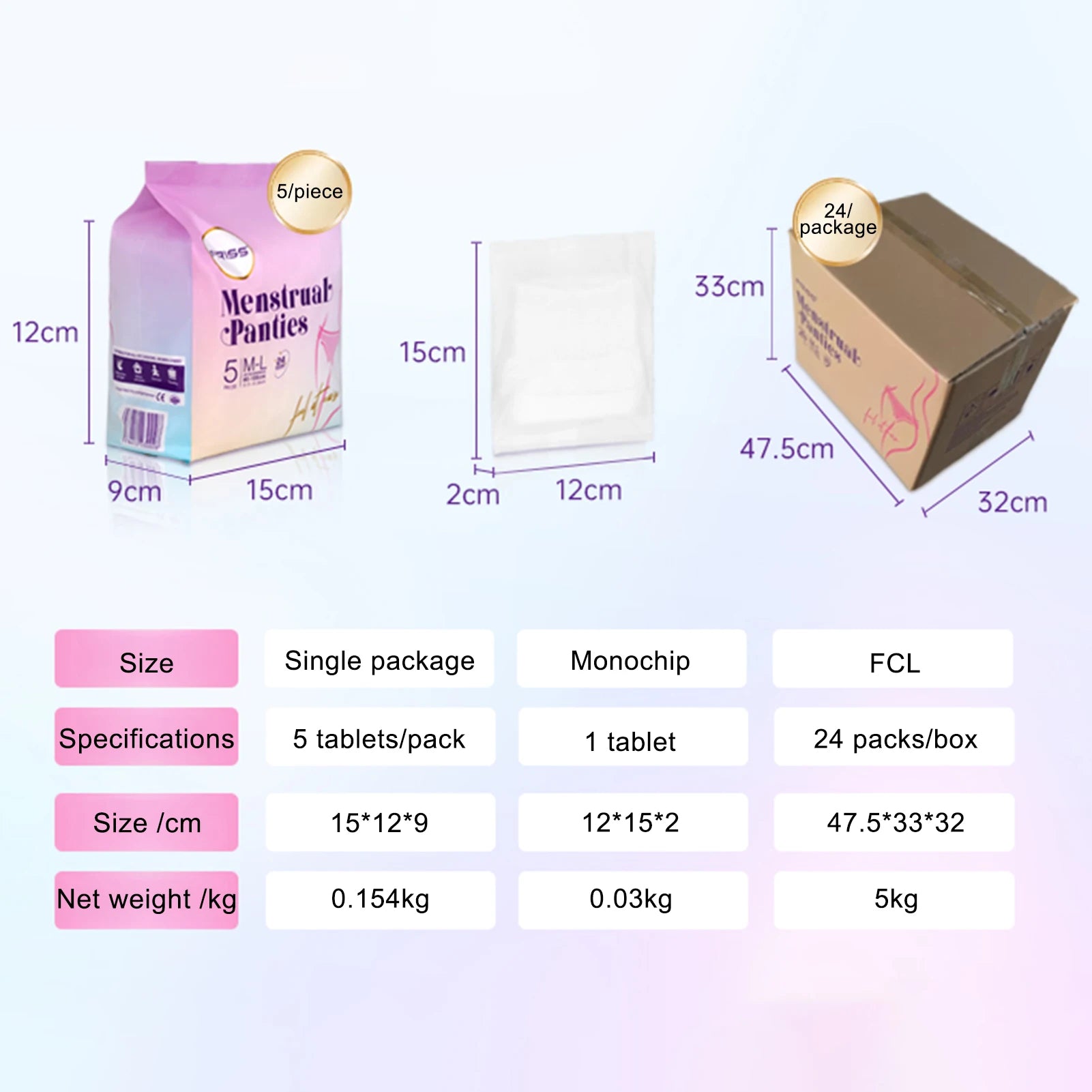 Woman Disposable Period Underwear Ultimate Max Absorbency Diapers Ideal For Overnight Use MIAO-US