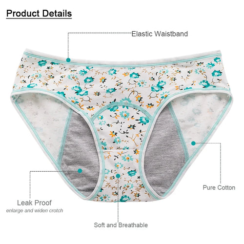 3pcs/Set Leak Proof Menstrual Panties Girls Period Underwear Sexy Pants Physiological Underwear New Product Waterproof Briefs