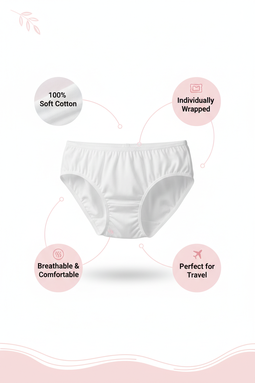 Disposable cotton underwear key features